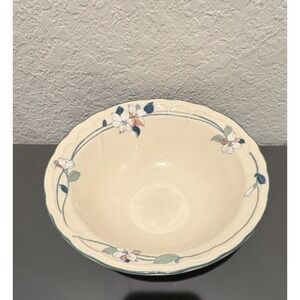 VINTAGE Epoch Korea Apple Blossom 9" Scalloped Bowl Serving Cereal Soup Used